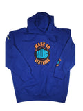 MUC Hoodie Orange and Blue logo